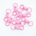 Pink metal lobster clasps swivel snap hooks for DIY keychains jewelry making crafting supplies. - 1 Piece / Purple