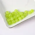 Light green crackle glass beads, cracked crystal loose beads for DIY handmade bracelets making - Green