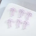 Pendentifs nœud ruban en alliage violet clair breloques pour bijoux DIY faits main 6pcs - 10 Pièces/Paquet / Mauve Clair