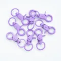 Purple painted metal lobster clasp swivel snap hook set for DIY jewelry making and keychains. - 1 Piece / Red