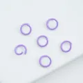 Six purple painted alloy jump rings for DIY handmade jewelry and keychain accessories - 6mm (100pcs) / Light Purple