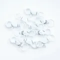 White painted metal lobster clasps swivel snap hooks for DIY keychain jewelry making accessories. - 19 / 1 Piece