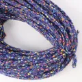 10mm kleurrijke stip mohair wol garen voor doe-het-zelf hand breien sleutelhanger accessoires - 1m / Donkerblauw