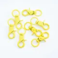 Yellow swivel snap hooks and keychain clasps DIY metal accessories craft set pack - 20 / 1 Piece