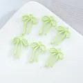 Ciondolo fiocco nastro in lega verde chiaro fai da te gioielli fatti a mano collana - 10 Pezzi/Confezione / Verde chiaro