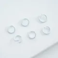 Set of 6 light blue painted alloy open jump rings for DIY jewelry craft projects - 6mm (100pcs) / Light Blue