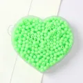 Perles rondes en acrylique vert fluorescent pour la confection de bijoux DIY faits main - Vert