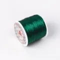 High-quality dark green elastic crystal string spool for professional DIY jewelry making - 05 / 0.7mm- 10m /roll