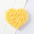 Perles rondes en acrylique jaune uni pour la fabrication de bijoux DIY dans un cœur - 24 Jaune Gingembre