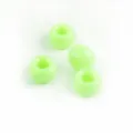 Perles de poney en acrylique vert clair, perles barils à grand trou pour bijoux faits à la main. - 50 Pièces/Pack (6x9mm) / Vert clair