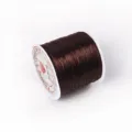 Spool of premium dark brown elastic crystal string for beading and DIY jewelry making - 03 / 0.7mm- 10m /roll