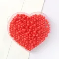 Perles acryliques rondes rouges pour la fabrication de bijoux et bracelets DIY - 41 Rouge Pastèque