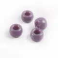 Perles tonneau en acrylique violet, perles de poney à grand trou uni pour accessoires bijoux. - 50 Pièces/Pack (6x9mm) / Gris Violet