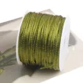 2mm green metallic gold thread Chinese knot cord DIY handmade woven rope craft supply - 01# Army Green