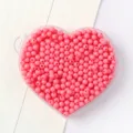 Perles rondes en acrylique rose pour bijoux DIY dans un récipient en forme de cœur - 38 Rouge Cramoisi