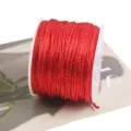 Red metallic jade cord 2mm DIY Chinese knotting string jewelry making thread - Red