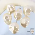 Baroque imitation pearl ABS acrylic loose beads DIY handmade jewelry accessories 20mm - Faceted Stone Style / 5 Pieces/Pack / Beige