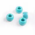 Perles de poney en acrylique turquoise perles baril à grand trou pour bijoux faits maison - 50 Pièces/Pack (6x9mm) / Bleu gris