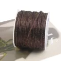 2mm metallic jade cord dark brown gold thread DIY handmade weaving rope Chinese knot string 1pc - 06# Chocolate Color