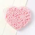 Perles rondes en acrylique rose de qualité pour la création de bijoux DIY dans un cœur - 29 Rose Clair