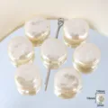 14mm baroque pearl acrylic loose beads flat round diy handmade jewelry making accessory - Flat Round Style / 16 Pieces Pack / Beige