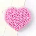 Perles rondes en acrylique rose pour la création de bijoux DIY, perles en vrac - Rose