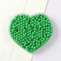 Perles rondes en acrylique vert massif dans un cœur pour la création de bijoux DIY - 22 Vert Foncé