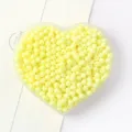 Perles rondes en acrylique jaune pour la fabrication de bijoux DIY dans un bac - 30 Jaune clair