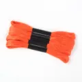 Premium vibrant orange 6-strand polyester embroidery floss for cross stitch weaving - 5 Pcs Set / Orange
