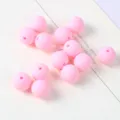 Perline tonde in acrilico rosa opaco per gioielli fai-da-te e catene per cellulari - 10mm 50 Pezzi/Confezione / 18 Rosa
