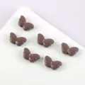 Bruine 8x14mm engelenvleugel legering kralen voor DIY handgemaakte sieraden bedels - Donkerbruin