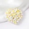 Acrylic two-tone cream AB color round beads, straight hole DIY phone chain charm - Color 12 Style