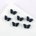 8x14mm zwarte vlindervleugel legering kralen voor DIY sieraden accessoires - Zwart