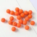 Perle in acrilico arancione opaco per la creazione di gioielli e braccialetti DIY - 10mm 50 Pezzi/Confezione / Arancione