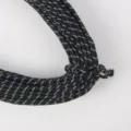 Strapazierfähiges 5mm schwarz-weiß gemustertes Paracord-Seil für DIY-Armbänder und Bastelarbeiten - 2 Meter Packung / 26# Schwarz