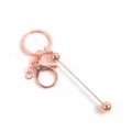 Llavero de metal oro rosa con cierre de langosta para adornos de bolsos DIY - Oro Rosa (13) / 1 Pieza
