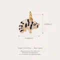 Adorable raccoon animal pendant in copper with enamel finish for DIY jewelry projects - Raccoon (Pendant Only) / Gold