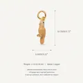 Bird shaped enamel copper charm pendant with size measurements for DIY necklace jewelry - Cockatoo Pendant (Pendant Only) / Gold