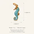 Light blue enamel seahorse pendant in copper for DIY jewelry making and necklace - Seahorse (Pendant Only) / Gold