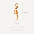 Unique hand-painted bird pendant charm made of gold-plated copper for DIY necklace making - Phoenix/Long-tailed Bird (Pendant Only) / Gold