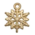 Eleganter KC Gold Weihnachts-Schneeflocken-Anhänger für DIY-Armbänder und Schmuckherstellung - Weihnachtsschneeflocke (15482)