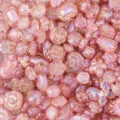 Acrylic baroque mixed shape beads pink gold diy bracelet phone charm jewelry supplies - 09 Metallic Powder