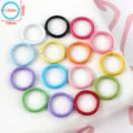 Colorful alloy jump rings detail view, ideal for DIY jewelry making and craft projects. - Large Closed Jump Ring / 50g (Approx. 206 Pcs) / Multicolor