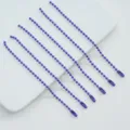 Purple metal ball chains for DIY jewelry making, keychains, and craft accessories detail. - Dark Purple