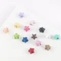 Colorful 3D puffy star alloy beads with X design for DIY phone chains and jewelry accessories. - 46# X Pentagram