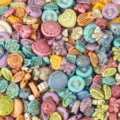 Mixed baroque gold-plated acrylic beads, DIY shaped loose beads for handmade bracelets charms. - 15 Mixed Solid Colors