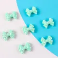 Minzgrüne AB-farbene Acryl-Doppelschicht-Bogenperlen für DIY-Bastelschmuck - 5 Stück / Mintgrün