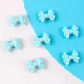 Hellblaue irisierende Acryl-Schleifenperlen für DIY-Schmuck und kreative Bastelprojekte - 5 Stück / Eisblau