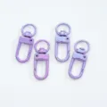 Set di 4 moschettoni in lega di zinco viola iridescente per ciondoli borse e portachiavi. - 5 Pezzi/Confezione / Viola Iridescente
