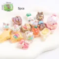 Detail view of assorted colorful cartoon resin beads for DIY keychain jewelry making - Cartoon Hand-Painted Mix